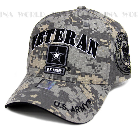 U.S. ARMY hat ARMY STRONG VETERAN Military Licensed Baseball cap- Digital Camo