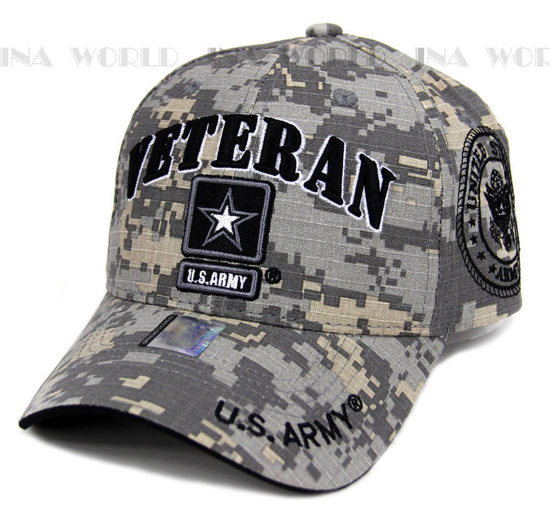 U.S. ARMY hat ARMY STRONG VETERAN Military Licensed Baseball cap- Digital Camo