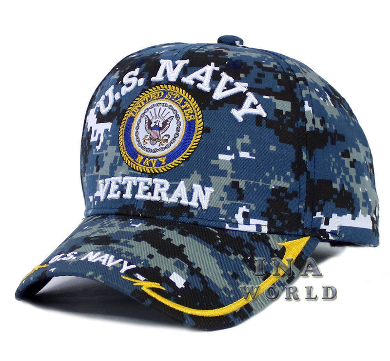 U.S. NAVY hat VETERAN Military Official Licensed Baseball cap-Navy Digital Camo