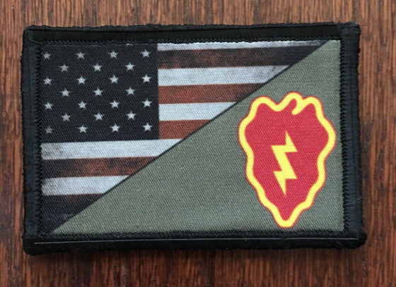 Full Color 25th Infantry Division USA Flag Morale Patch Tactical Army Tropic