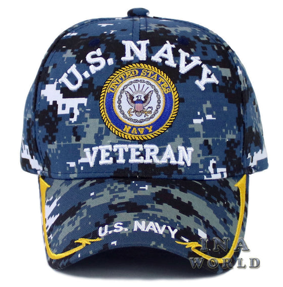 U.S. NAVY hat VETERAN Military Official Licensed Baseball cap-Navy Digital Camo