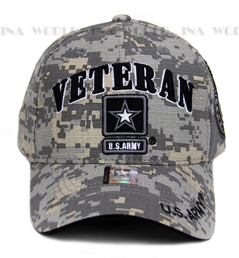 U.S. ARMY hat ARMY STRONG VETERAN Military Licensed Baseball cap- Digital Camo