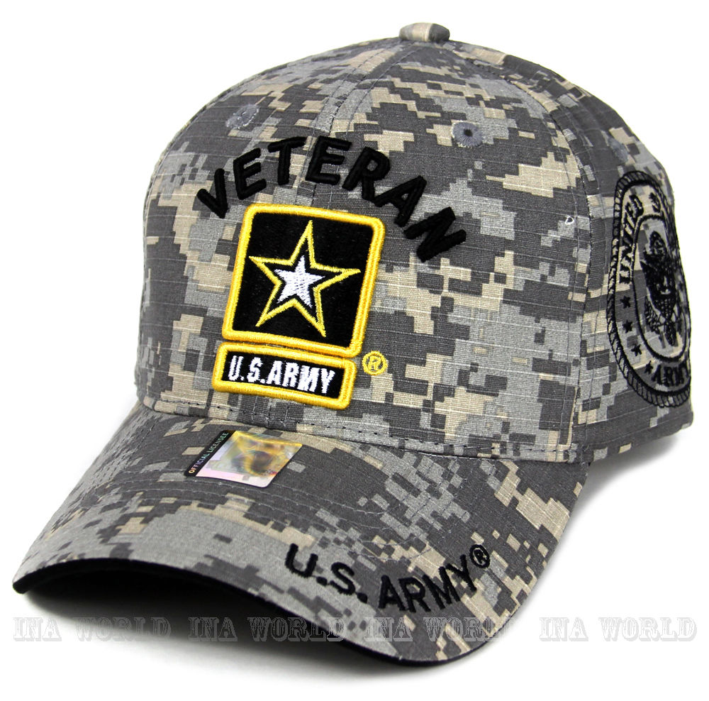 U.S. ARMY hat Military VETERAN Army Baseball cap Official Licensed -Digital Camo