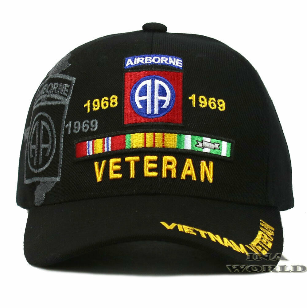 U.S. ARMY Hat 82nd AIRBORNE Div. 1968-1969 Vietnam Veteran Licensed Baseball Cap