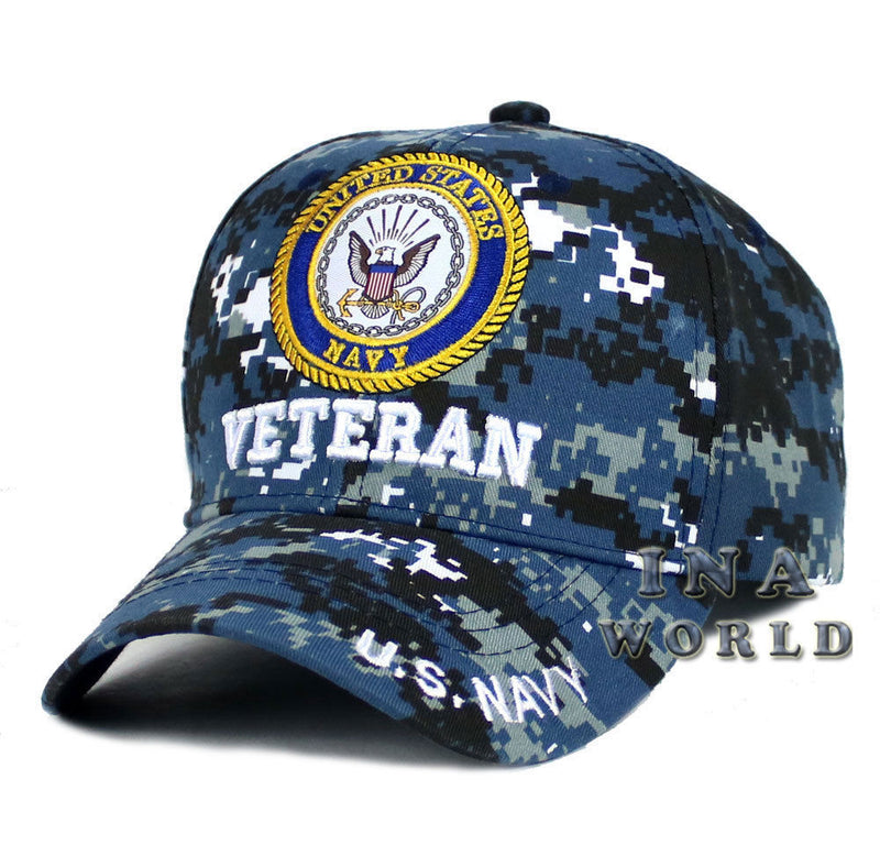 U.S. NAVY hat VETERAN Military Official Licensed Baseball cap- Navy Digi Camo