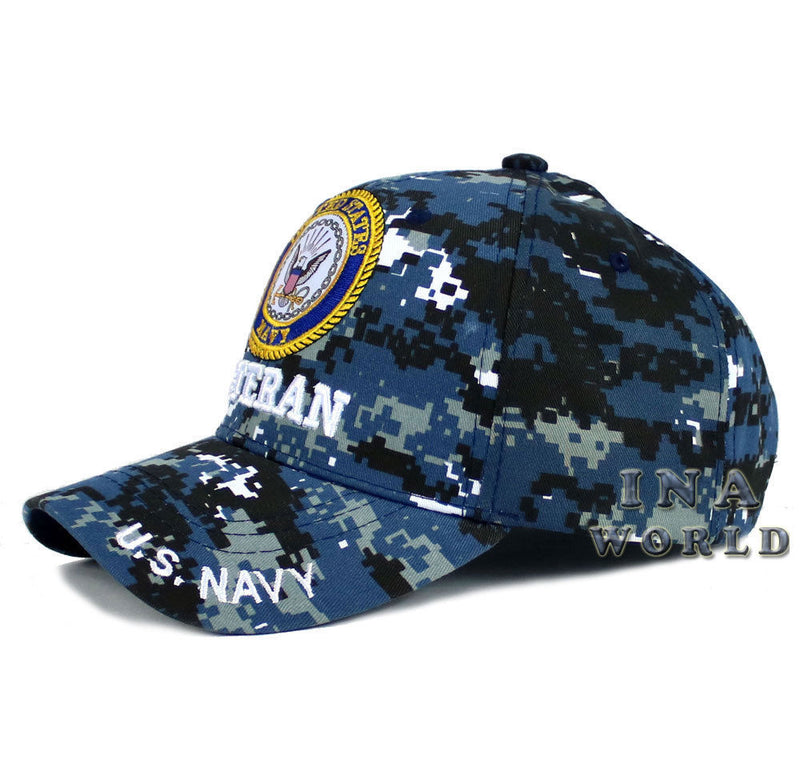 U.S. NAVY hat VETERAN Military Official Licensed Baseball cap- Navy Digi Camo