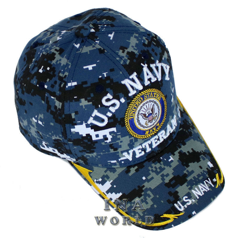 U.S. NAVY hat VETERAN Military Official Licensed Baseball cap-Navy Digital Camo