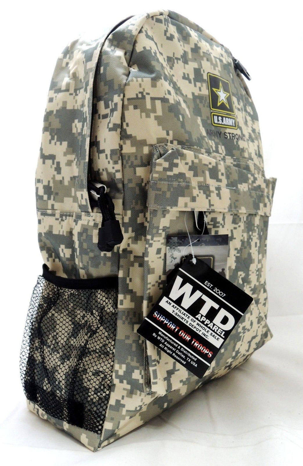 US Army Backpack - Digital Camo Print - Official Licensed Product of U.S. Army