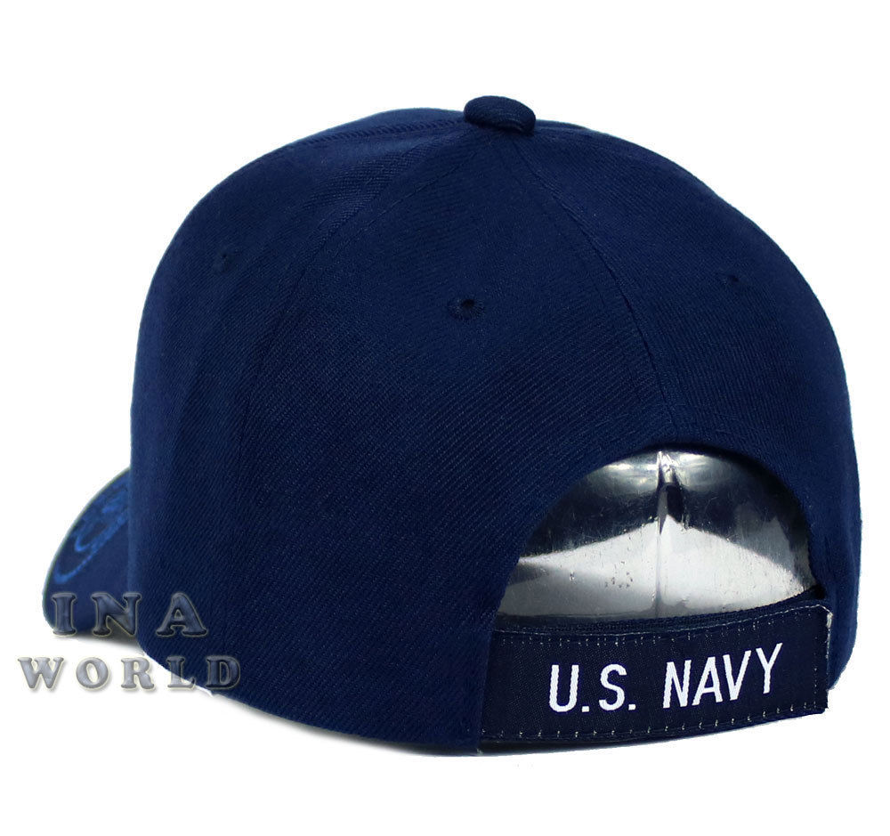 U.S. NAVY hat VIETNAM VETERAN Military Official Licensed Baseball cap-Navy Blue