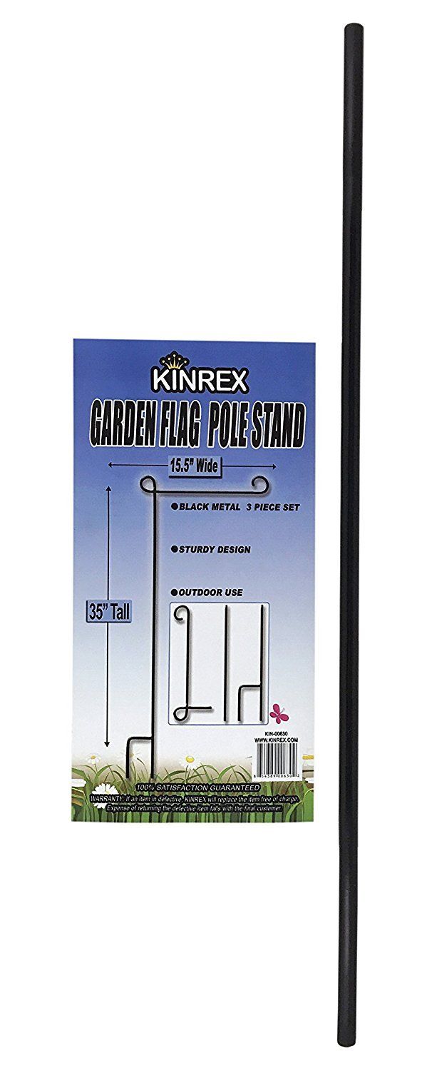 Christmas Large House Garden Flag Stand Pole Holder Metal Decor 35