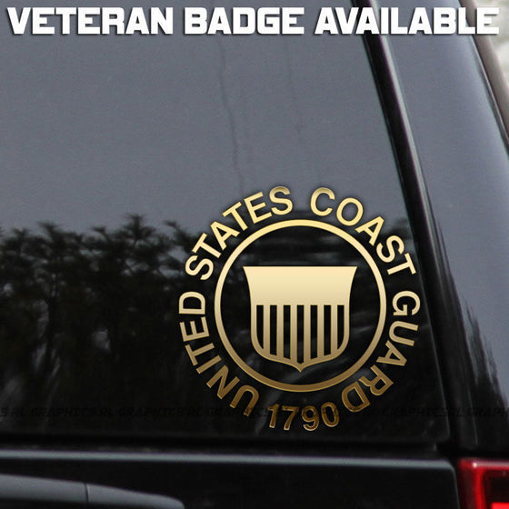 US Coast Guard Veteran Decal Sticker Wall Window Laptop