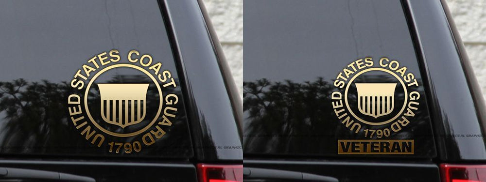 US Coast Guard Veteran Decal Sticker Wall Window Laptop