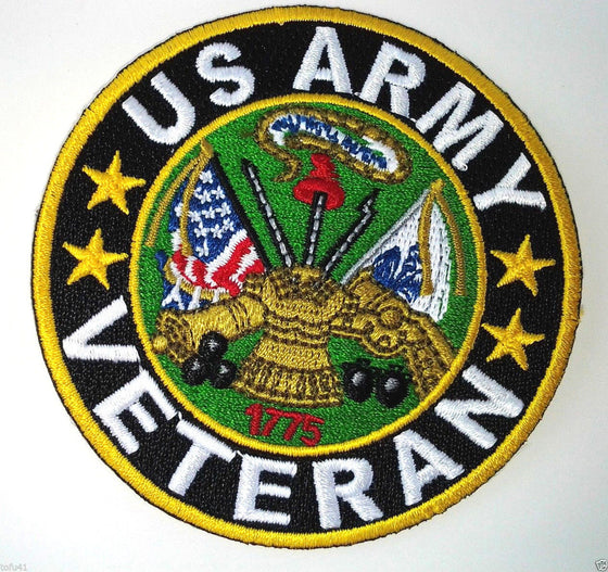 US ARMY VETERAN" Military Veteran 3"RD. Patch P2411 E