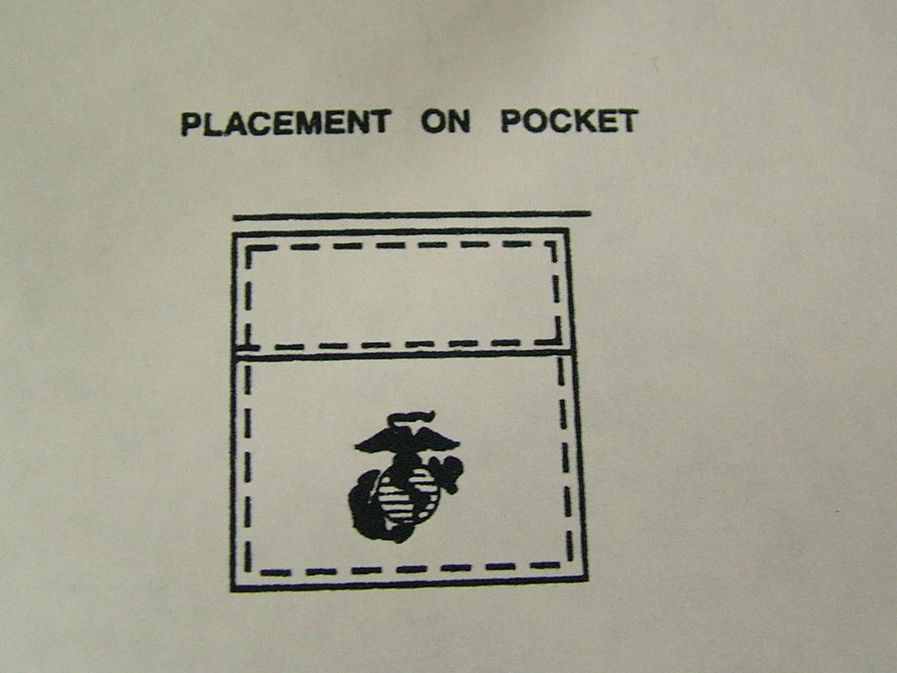 USMC MARINE CORPS EGA TRANSFER EMBLEM CAMO BDU POCKET IRON ON DECAL GLOBE ANCHOR
