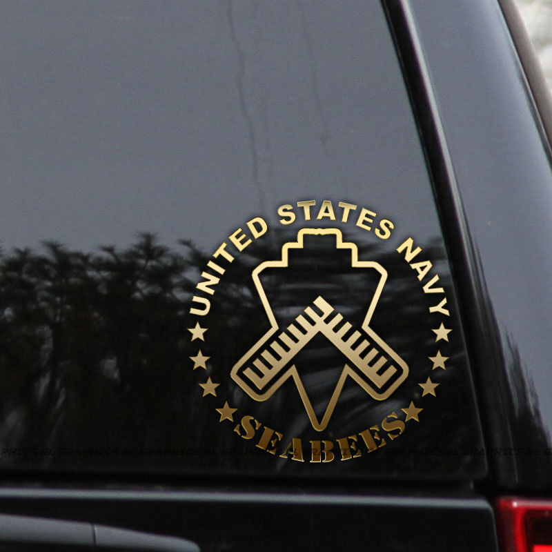 SEABEES Navy Decal Sticker Veteran Construction Battalion CB Window Laptop