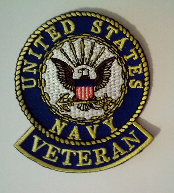 U.S. Navy Veteran Patch 3" Iron on or Sew On