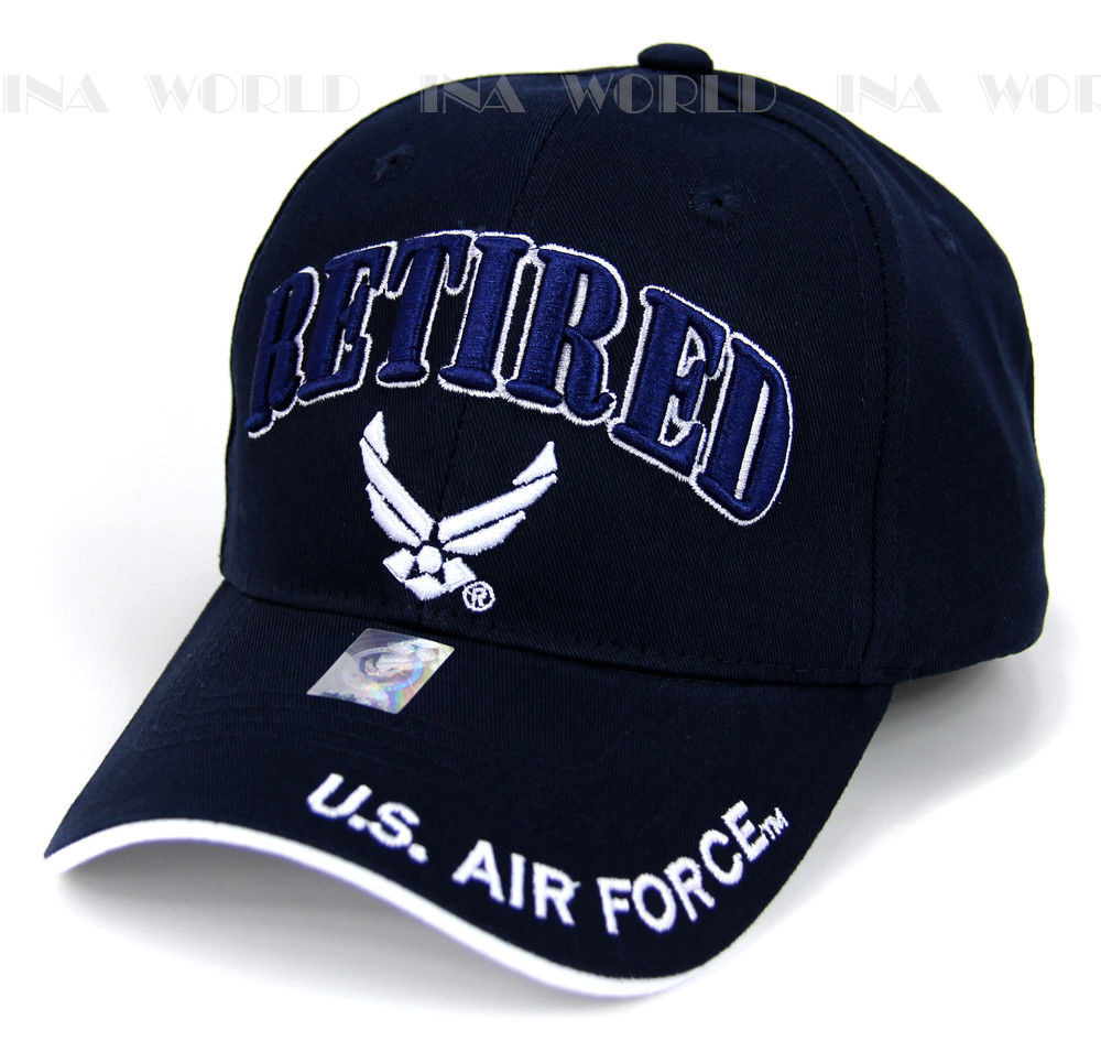 U.S. AIR FORCE hat RETIRED USAF Logo Military Licensed Baseball cap- Navy Blue