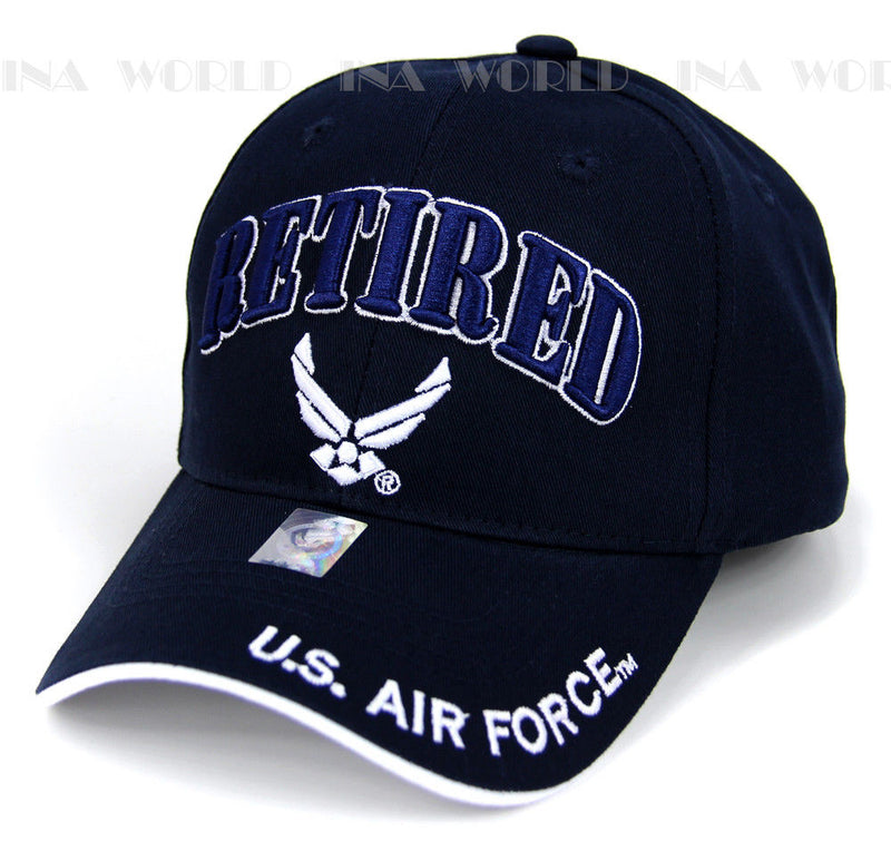 Officially Licensed US Air Force Retired Baseball Cap - Multiple Ranks Officially Licensed US Air Force Retired Baseball Cap - Multiple Ranks