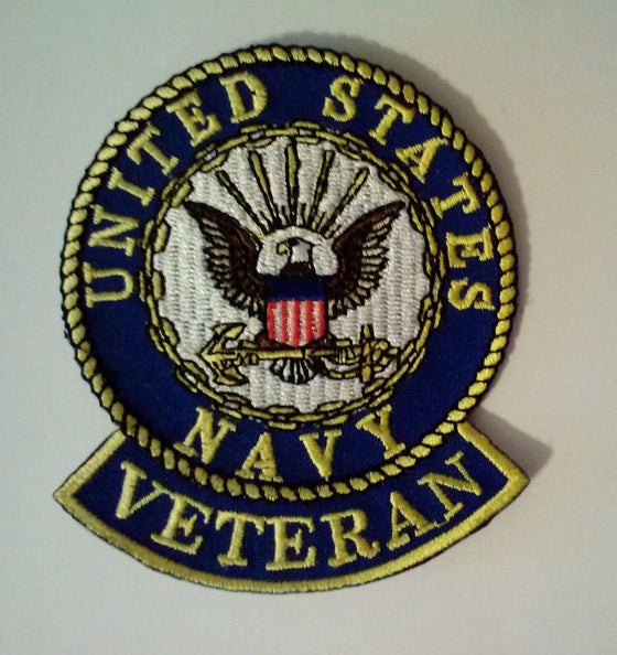U.S. Navy Veteran Patch 3" Iron on or Sew On