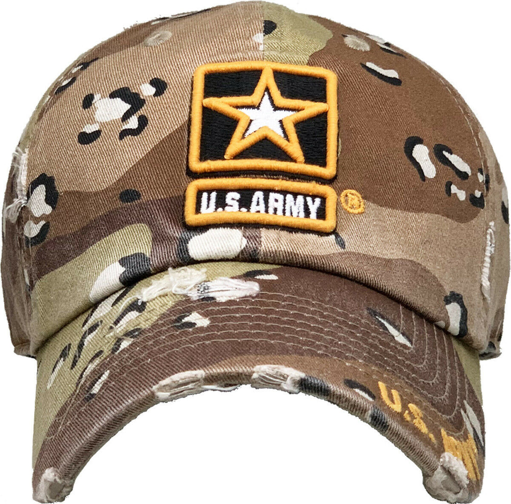US Army Licensed Baseball Cap Hat Veteran Seal Adjustable Military
