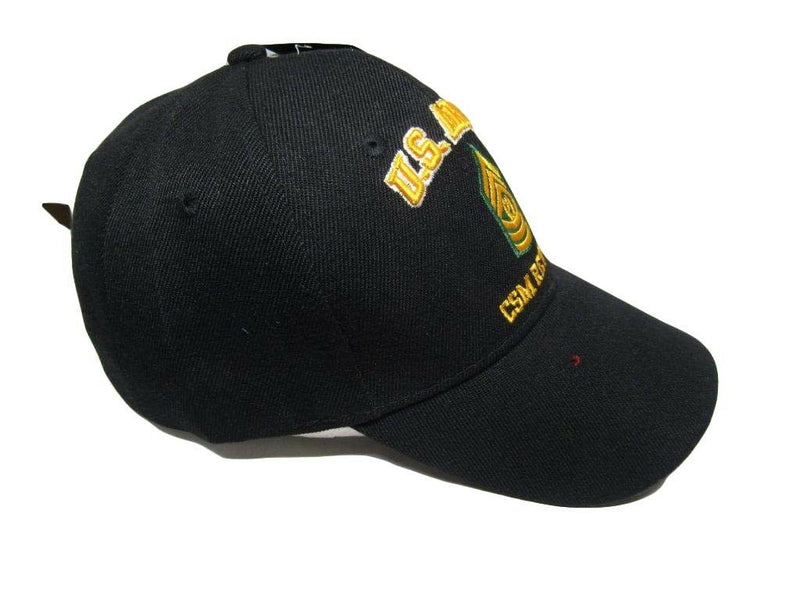 U.S. Army CSM Command Retired Military Black Embroidered Cap Hat CAP560G
