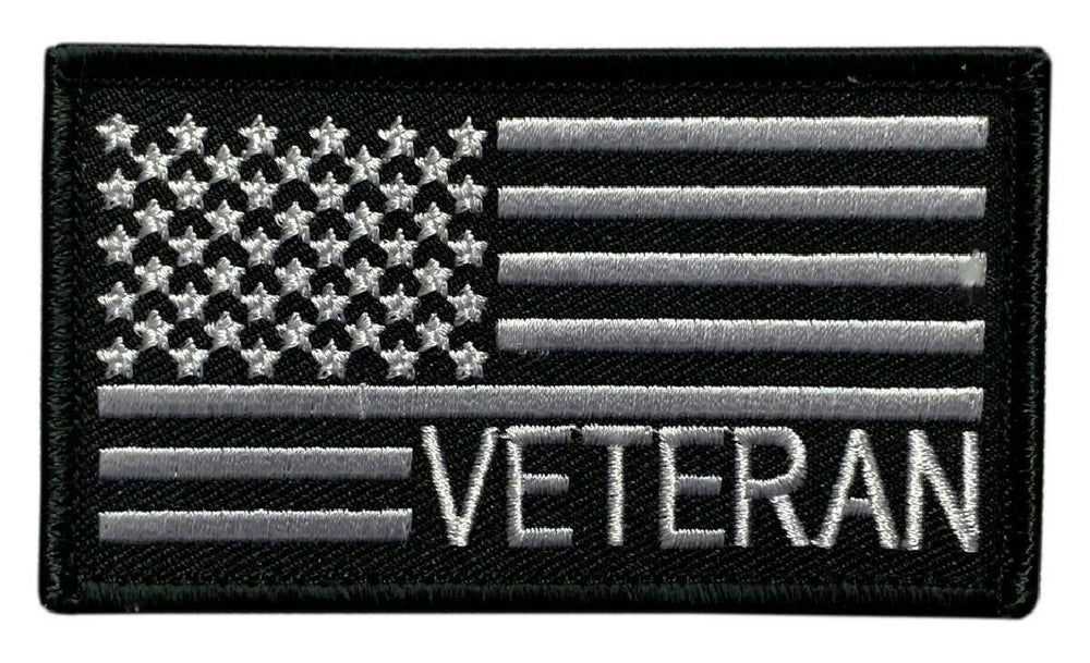 Veteran USA Flag Tactical Patch [“Velcro Brand” Fastener - 3.5 X 2.0 V-8]