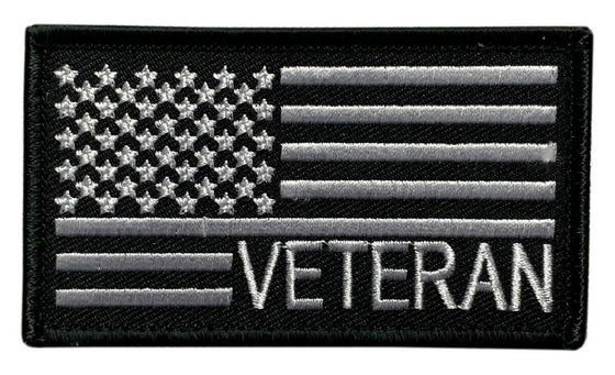 Veteran USA Flag Tactical Patch [“Velcro Brand” Fastener - 3.5 X 2.0 V-8]