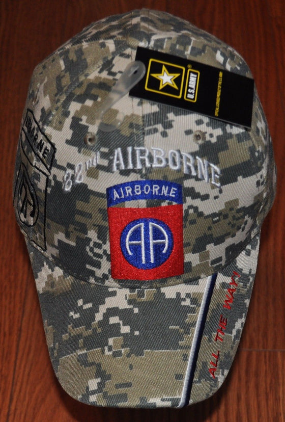 New Camo 82nd Airborne Division US Army Adjustable Hat All The Way Camouflage