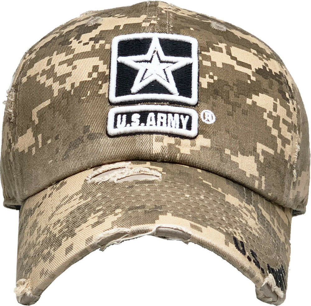 US Army Licensed Baseball Cap Hat Veteran Seal Adjustable Military