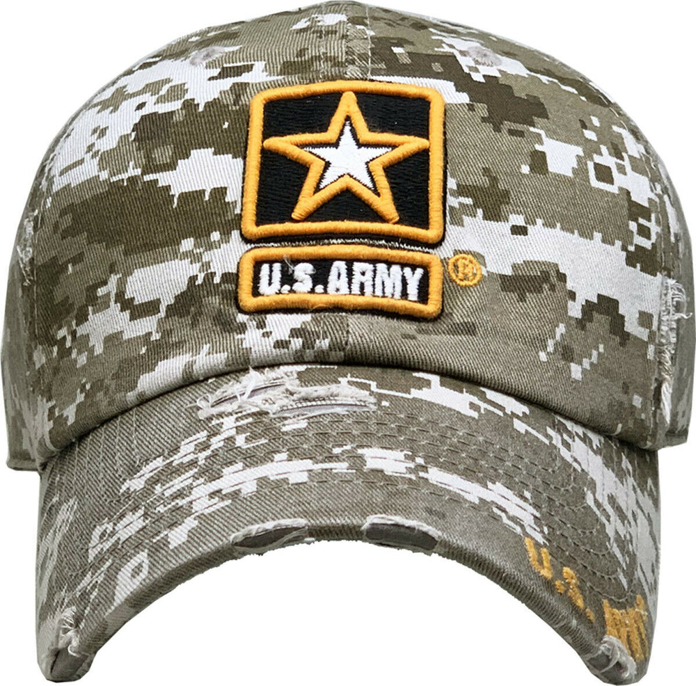 US Army Licensed Baseball Cap Hat Veteran Seal Adjustable Military