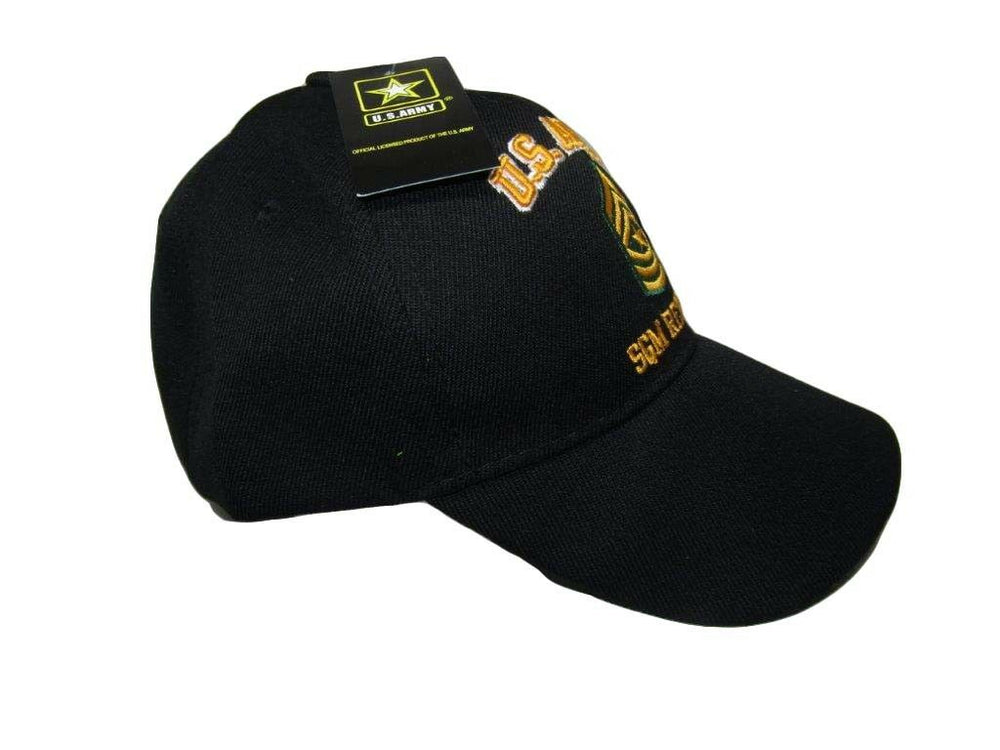 U.S. Army SGM Retired Military Black Embroidered Cap Hat CAP560F (TOPW)