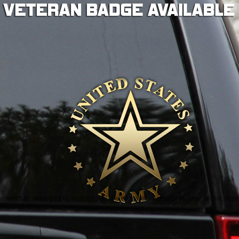US Army Decal Sticker Veteran Military Star Car Truck Wall Window Lapt ...