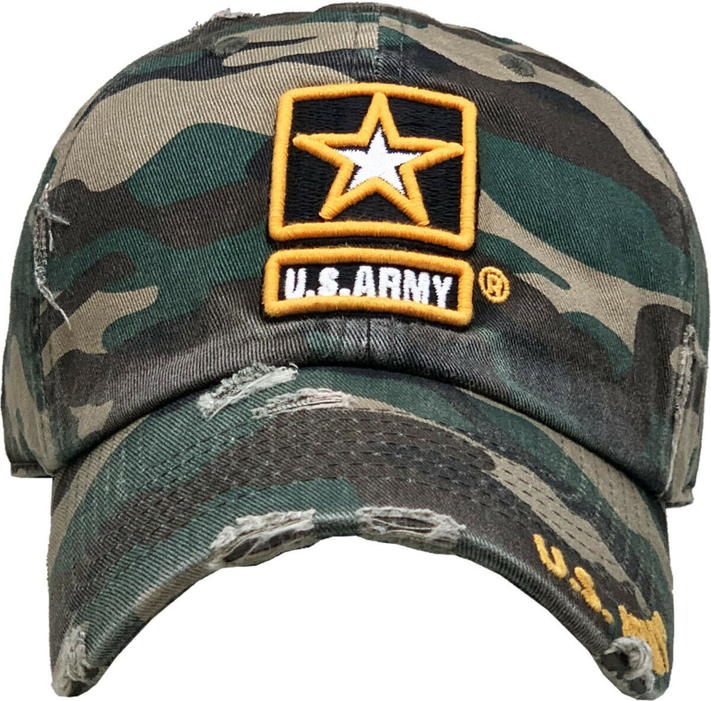 US Army Licensed Baseball Cap Hat Veteran Seal Adjustable Military