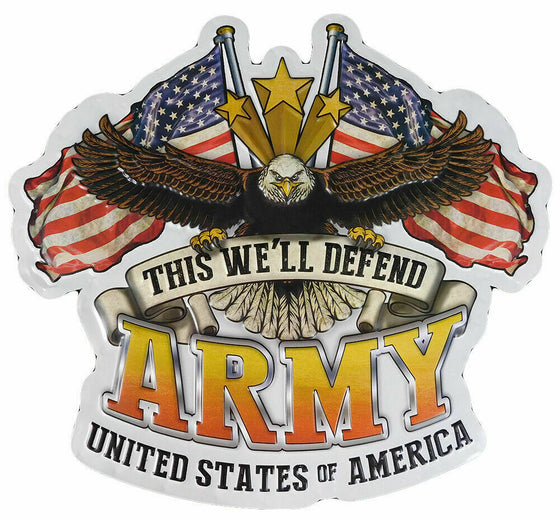 This We'll Defend Army United States Of America Eagle 16" x 16" Tin Metal Sign