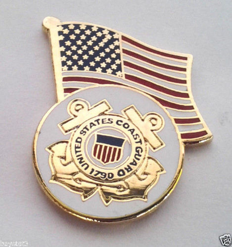 U.S. Coast Guard Veteran Hat Pin 1"