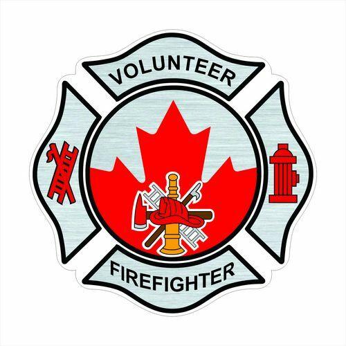Volunteer Firefighter Canada Decal Fire Department Sticker Canadian Car