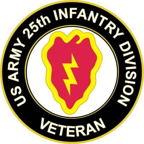 Army 25th Infantry Division Veteran 5.5" Sticker / Decal 'Officially Licensed'