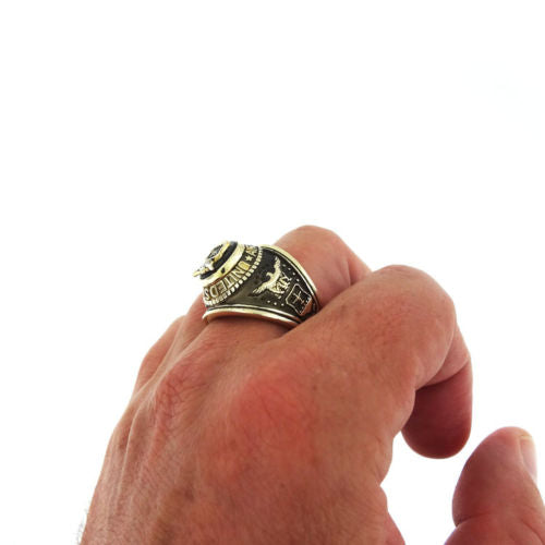 Air Force Seal US Military Gold EP Mens Ring