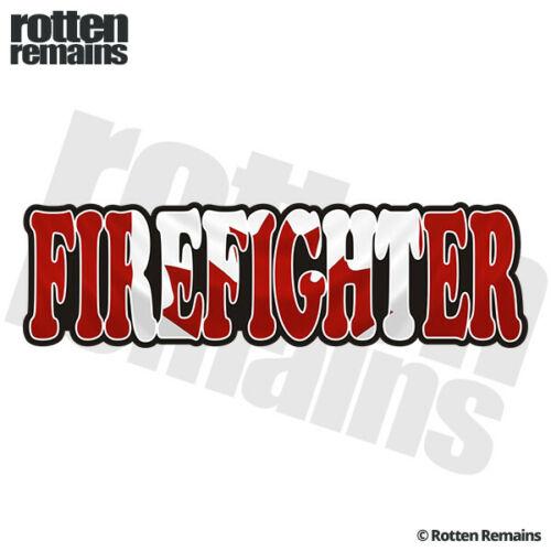 Firefighter Decal Canada Canadian Flag Fire Helmet Gloss Sticker HGV