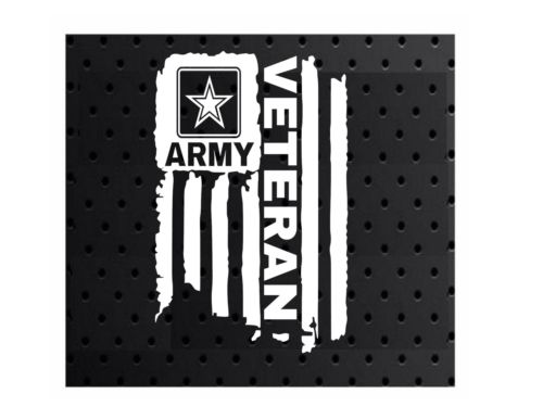 DISTRESSED UNITED STATES ARMY FLAG VETERAN VINYL DECAL STICKER U.S. ARMY