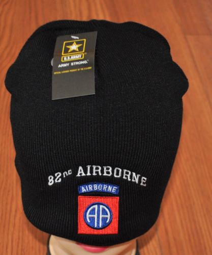 NEW 82ND AIRBORNE DIVISION US ARMY WINTER BEANIE KNIT STOCKING SOCK CAP HAT