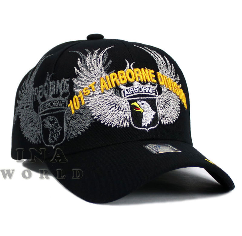 U.S. ARMY hat cap 101st AIRBORNE DIVISION Military Licensed Baseball cap- Black
