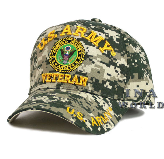 U.S. ARMY hat VETERAN ARMY Official Licensed Military Baseball cap- ACU camo