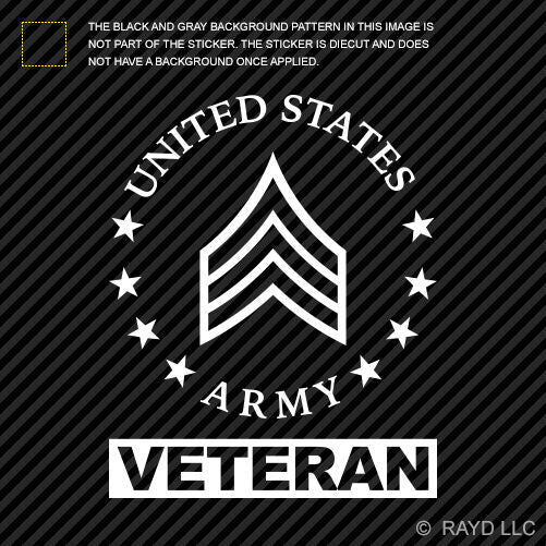 E-5 Sergeant Veteran US Army Rank Sticker Die Cut Decal SGT OR-5 E5