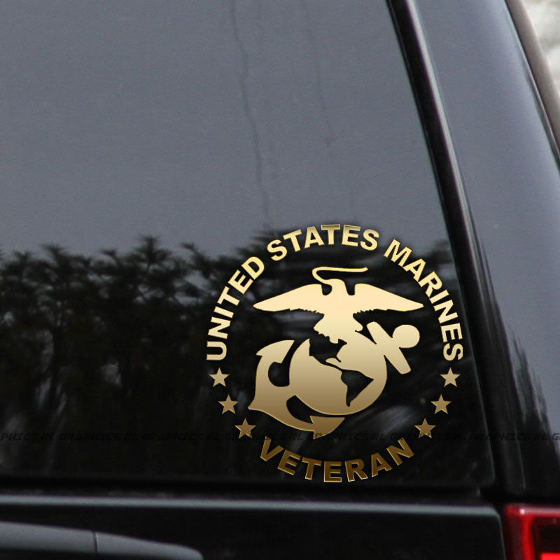Marines Decal Sticker Veteran Retired Military USMC Car Truck Window Wall Laptop