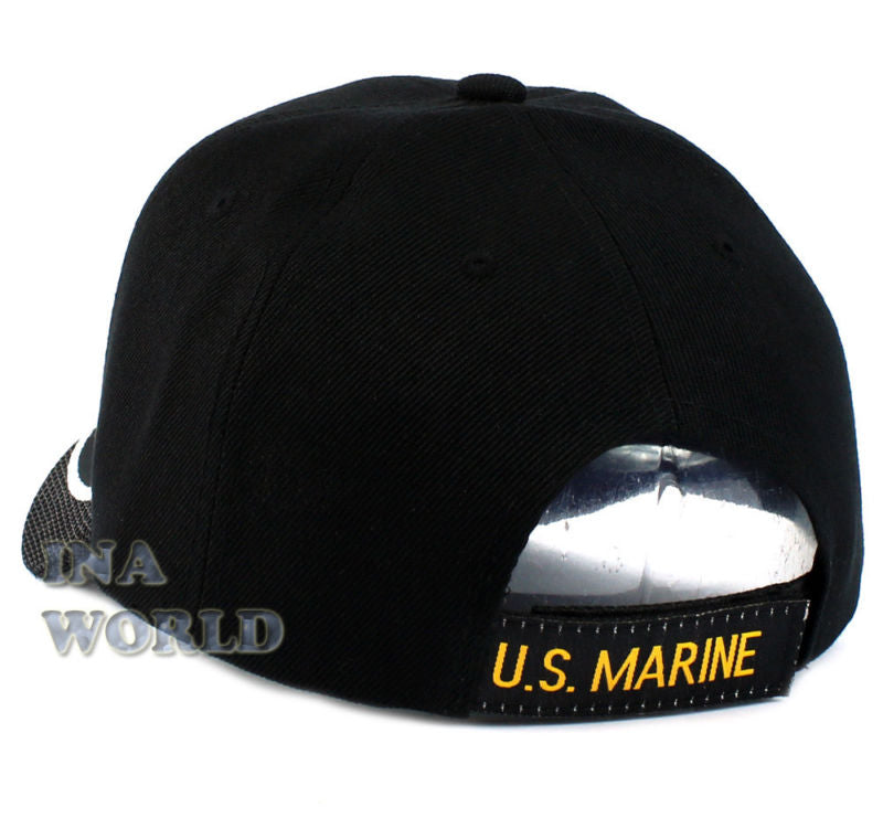 U.S. MARINES hat cap Military MARINE VETERAN Licensed Baseball cap- Black