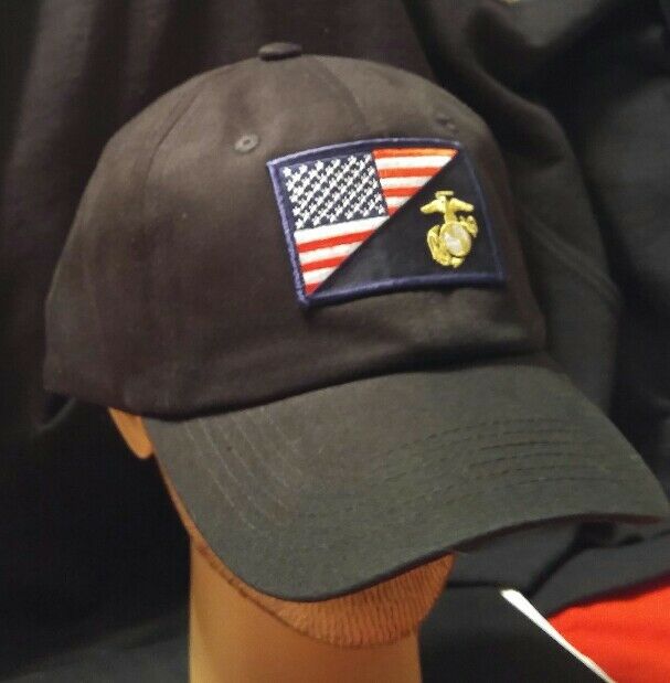 U.S.M.C Flag/ Logo Baseball Cap USA flag/ Marine Corps HAT