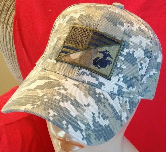 Marines Baseball Cap United States Marine Corps Cap Hat/ Logo U.S.A. Flag Camo