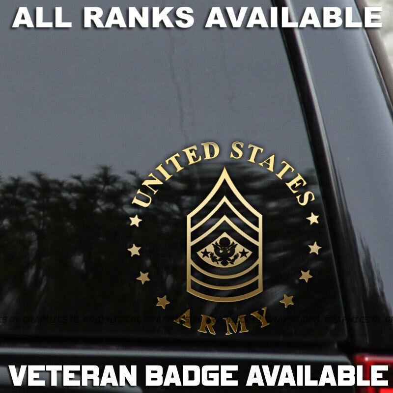 US Army Rank Decals  For Window Laptop