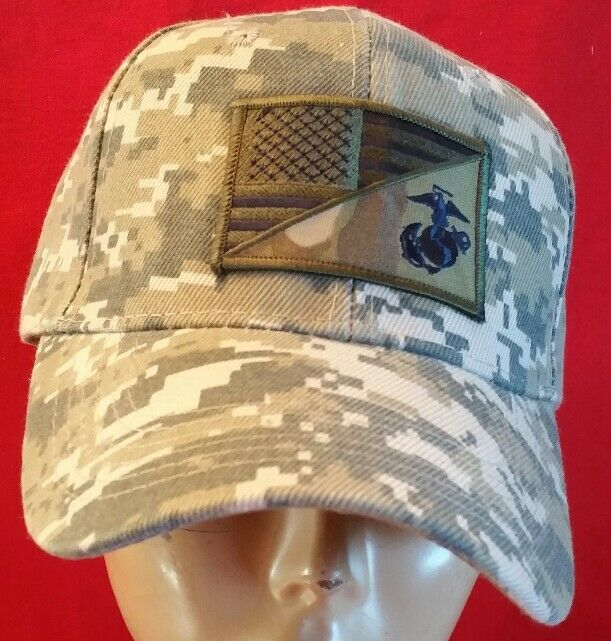 Marines Baseball Cap United States Marine Corps Cap Hat/ Logo U.S.A. Flag Camo